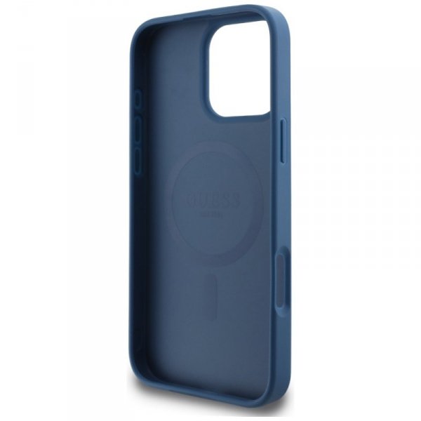 Etui Guess HC PU 4G Small 4G and Classic do iPhone 16 Pro Max MagSafe niebieski