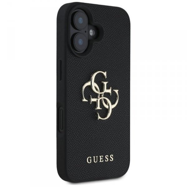 Etui Guess Grained Big 4G Logo Small     Classic Logo do iPhone 16 czarny