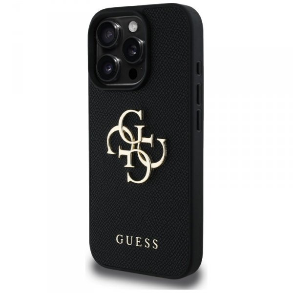 Etui Guess Grained Big 4G Logo Small     Classic Logo do iPhone 16 Pro Max czarny