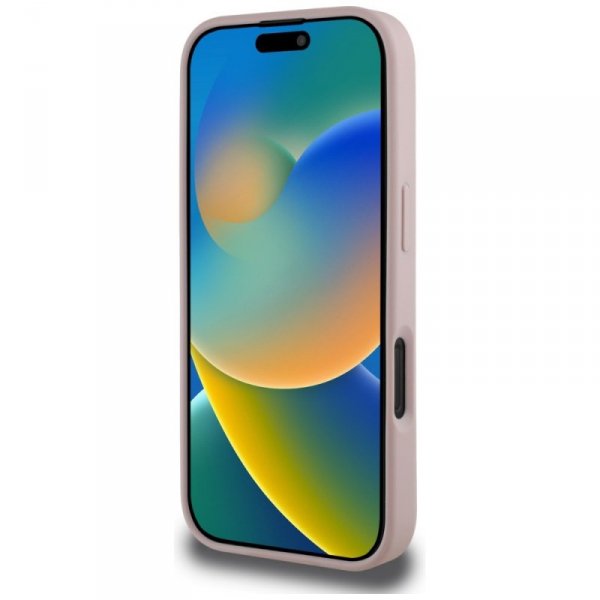 Etui Guess Grained Big 4G Logo Small     Classic Logo do iPhone 16 Pro Max różowy