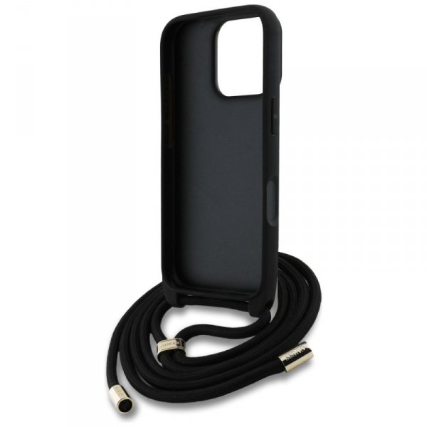 Etui Guess 4G Big Logo Cord Stap         Crossbody do iPhone 16 Pro Max czarny