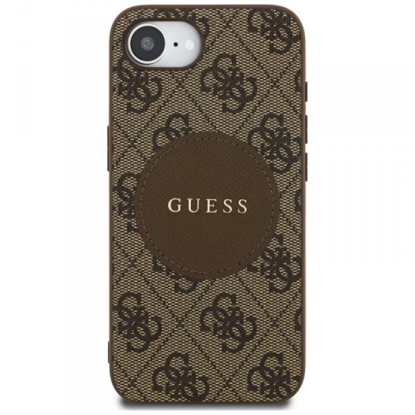 Etui Guess 4G Circle Classic Logo        MagSafe do iPhone 16e brązowy