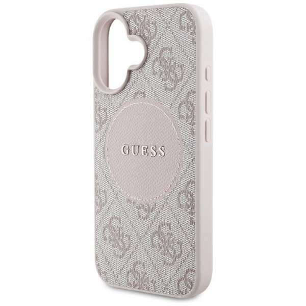 Etui Guess 4G Circle Classic Logo        MagSafe do iPhone 16 różowy