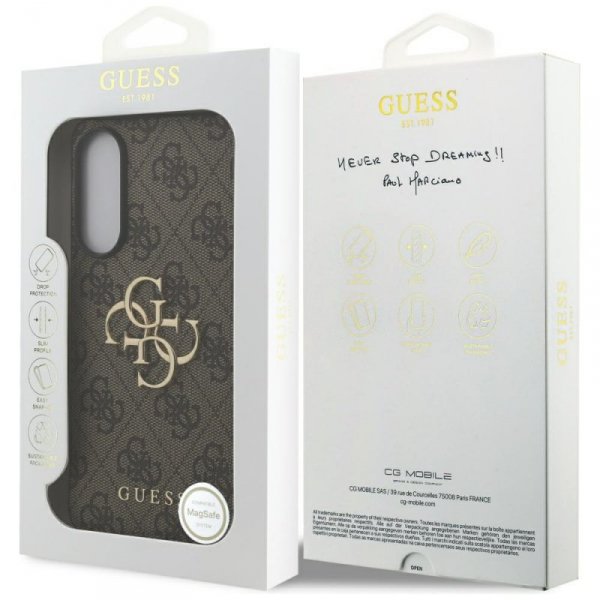 Etui Guess Big 4G Logo Classic Logo do   Samsung Galaxy S25 Edge brązowy