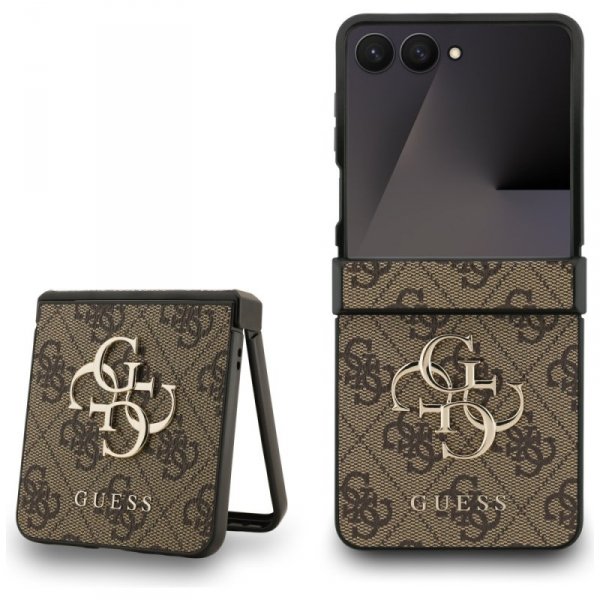 Etui Guess Big 4G Logo Classic Logo do   Samsung Galaxy Z Flip7 brązowy