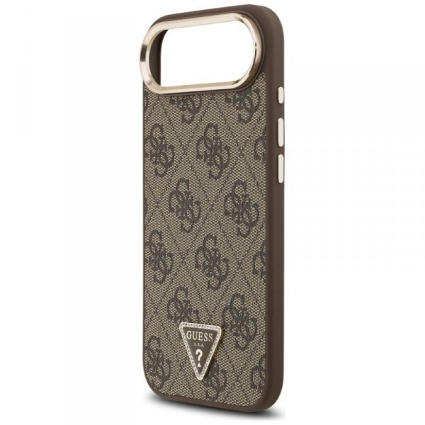 Etui Guess 4G Triangle Logo MagSafe do   iPhone Air brązowy złoty