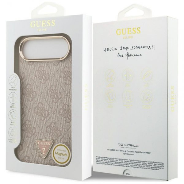Etui Guess 4G Triangle Logo MagSafe do   iPhone Air różowy złoty