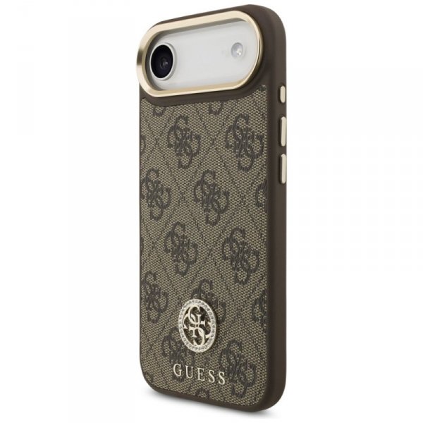 Etui Guess 4G Strass Logo MagSafe do     iPhone Air brązowy