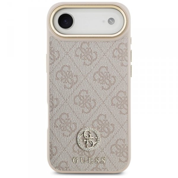 Etui Guess 4G Strass Logo MagSafe do     iPhone Air różowy