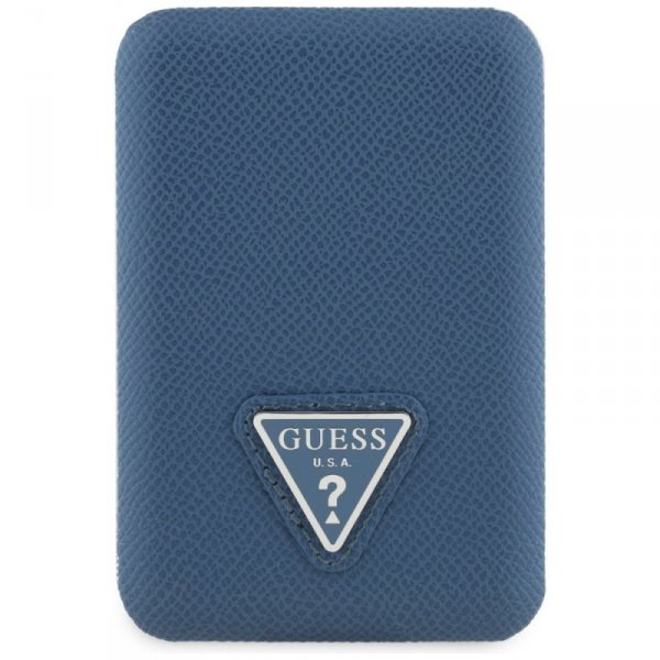 Powerbank indukcyjny Guess Grained       Triangle 5000mAh 15W USB-C MagSafe niebieski