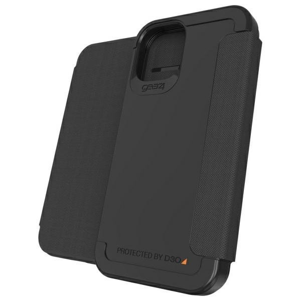 Etui Gear4 D3O Wembley Flip Wallet do    iPhone 12 / 12 Pro czarny/black