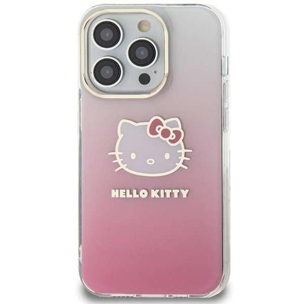Hello Kitty HKHCP14LHDGKEP iPhone 14 Pro 6.1&quot; różowy/pink hardcase IML Gradient Electrop Kitty Head