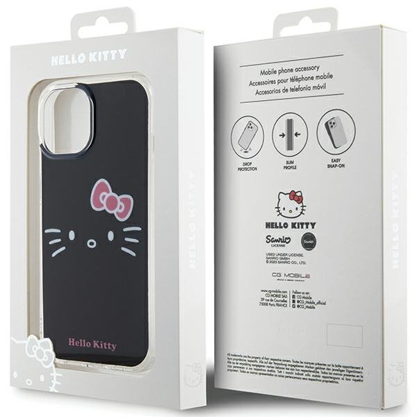 Hello Kitty HKHCP15SHKHLK iPhone 15 / 14 / 13 6.1&quot; czarny/black hardcase IML Kitty Face