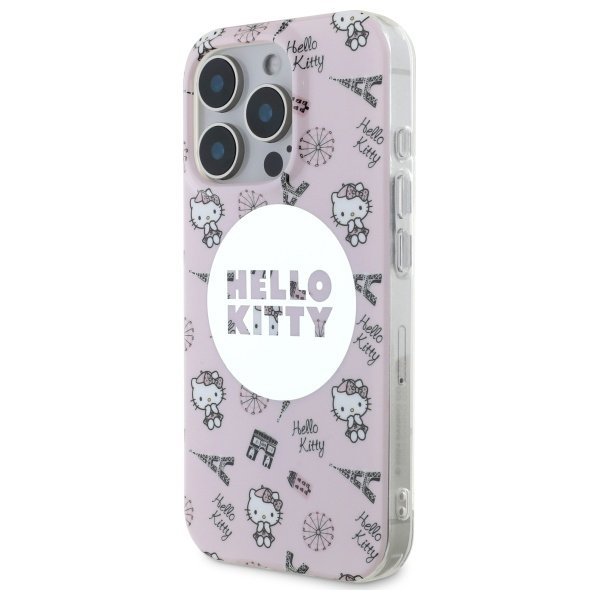 Hello Kitty HKHMP16LHAOPP iPhone 16 Pro6,3&quot; różowy/pink hardcase IML All Over Paris Magsafe