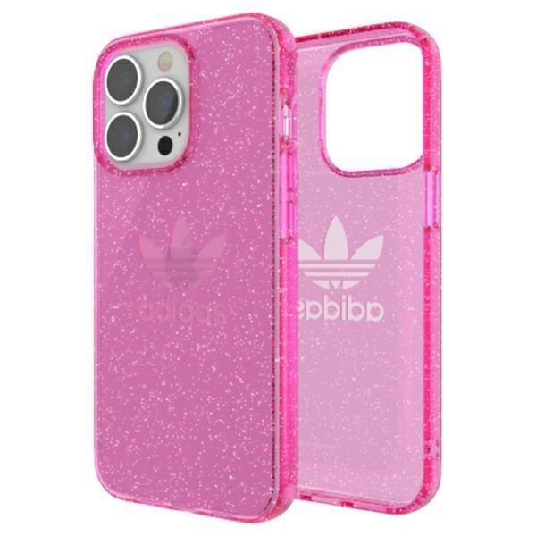 Adidas OR Protective iPhone 13 Pro / 13 6,1&quot; Clear Case Glitter różowy/pink 47121
