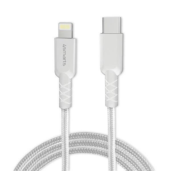 4smarts Ładowarka sieciowa + kabel MFIVoltPlug PD 30W GaN USB-C/Lightning 1,5m biała/white 451534