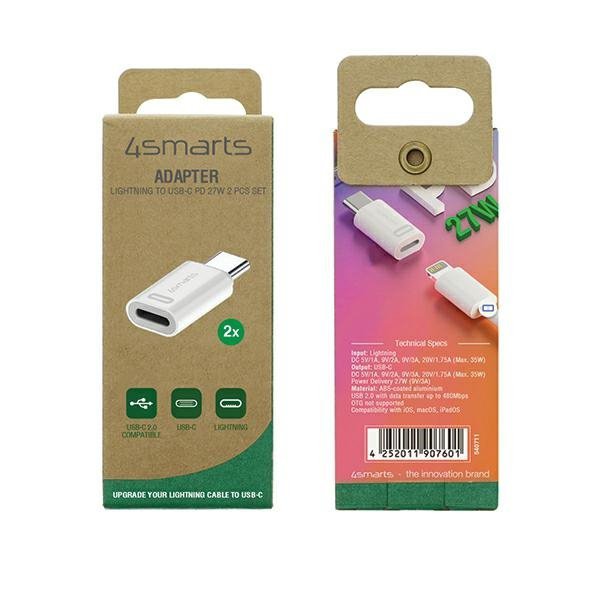 4smarts Adapter USB-C/Lightning 27W 2szt540711
