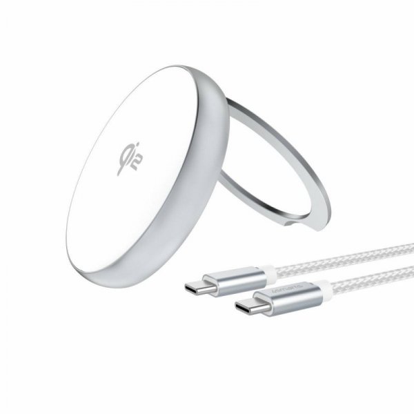 4smarts Ład. indukcyjna Kickstand 15Wsrebrna/silver 540987