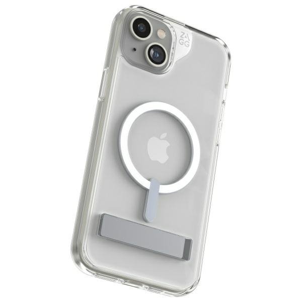 Etui ZAGG Crystal Palace Snap Kickstand  MagSafe do iPhone 15 Plus przezroczysty/clear