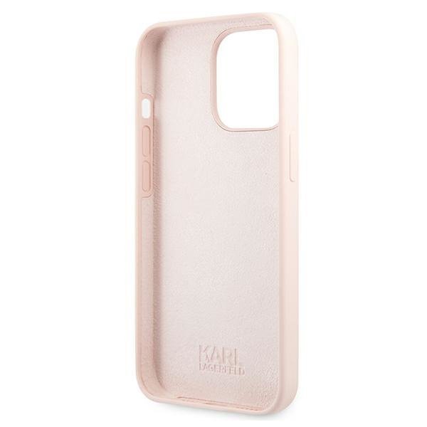 Karl Lagerfeld KLHCP13LSLKHLP iPhone 13Pro / 13 6,1&quot; jasnoróżowy/light pink hardcase Silicone Karl`s Head