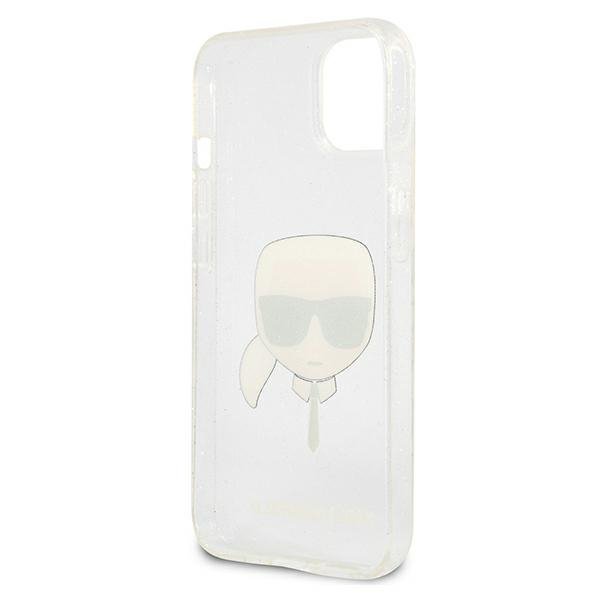 Karl Lagerfeld KLHCP13SKHTUGLS iPhone 13 mini 5,4&quot; srebrny/silver hardcase Glitter Karl`s Head