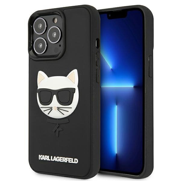 Karl Lagerfeld KLHCP13LCH3DBK 13 Pro /13 6,1&quot; czarny/black hardcase 3D Rubber Choupette