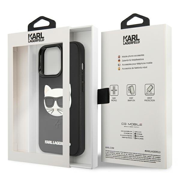 Karl Lagerfeld KLHCP13LCH3DBK 13 Pro /13 6,1&quot; czarny/black hardcase 3D Rubber Choupette