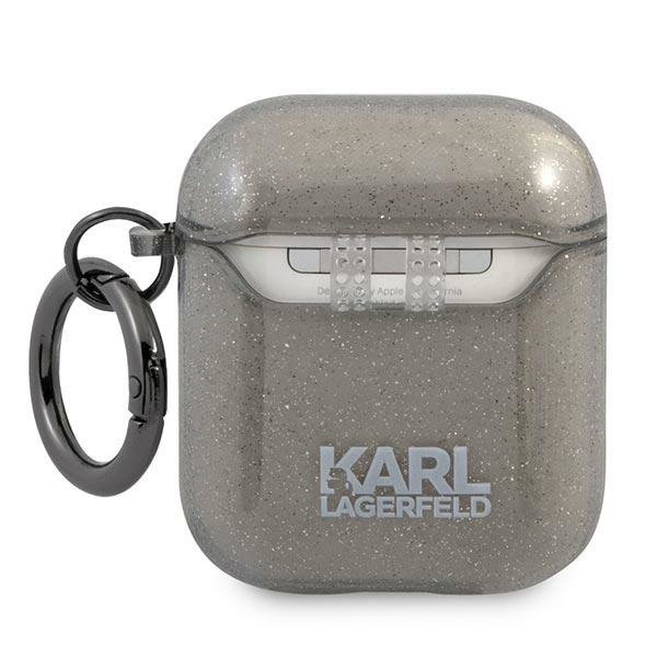 Karl Lagerfeld KLA2UKHGK AirPods 1/2cover czarny/black Glitter Karl`s Head