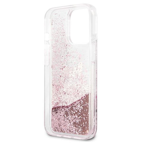 Karl Lagerfeld KLHCP13XPABGNU iPhone 13 Pro Max 6,7&quot; różowy/pink hardcase PEEK A BOO Liquid Glitter