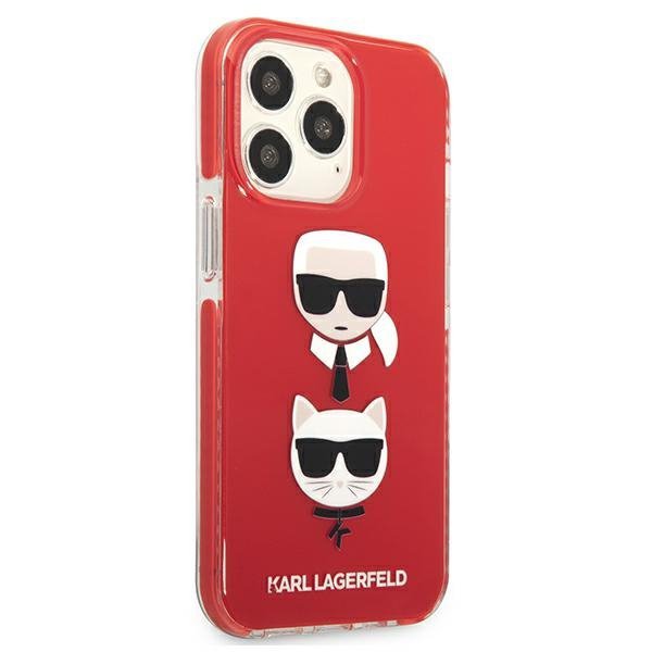 Karl Lagerfeld KLHCP13LTPE2TR iPhone 13Pro / 13 6,1&quot; hardcase czerwony/red Karl&Choupette Head