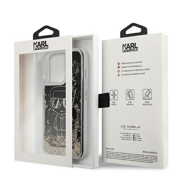 Karl Lagerfeld KLHCP13LLGGKBK iPhone 13Pro/ 13 6,1&quot;czarny/black hardcase Liquid Glitter Gatsby