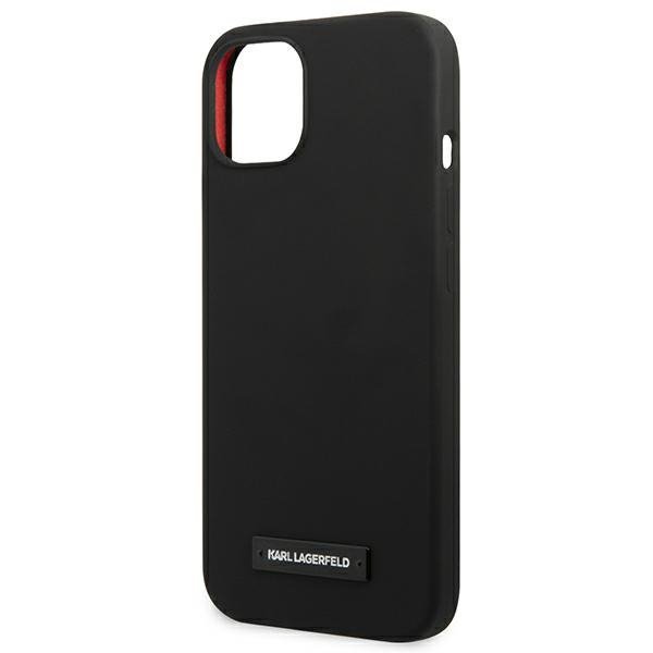 Karl Lagerfeld KLHCP13MSLMP1K iPhone 13 / 14 / 15 6,1&quot; hardcase czarny/black Silicone Plaque