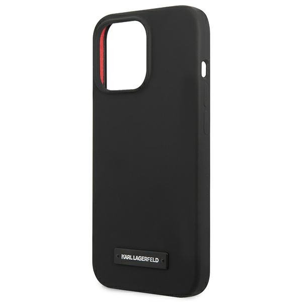 Karl Lagerfeld KLHCP13LSLMP1K iPhone 13 Pro / 13 6,1&quot; hardcase czarny/black Silicone Plaque