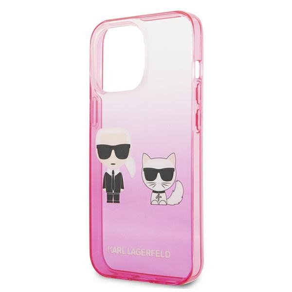 Karl Lagerfeld KLHCP13LTGKCP iPhone 13Pro / 13 6,1&quot; hardcase różowy/pink Gradient Ikonik Karl & Choupette