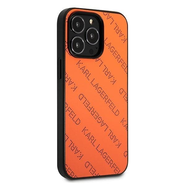 Karl Lagerfeld KLHCP13LPTLO iPhone 13Pro / 13 6,1&quot; hardcase pomarańczowy/orange Perforated Allover