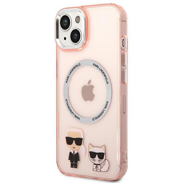 Karl Lagerfeld KLHMP14MHKCP iPhone 14 Plus / 15 Plus 6,7&quot; hardcase różowy/pink Karl & Choupette Aluminium Magsafe