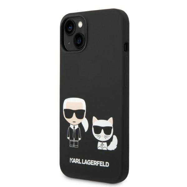 Karl Lagerfeld KLHMP14MSSKCK iPhone 14 Plus / 15 Plus 6,7&quot; hardcase czarny/black Liquid Silicone Karl & Choupette Magsafe