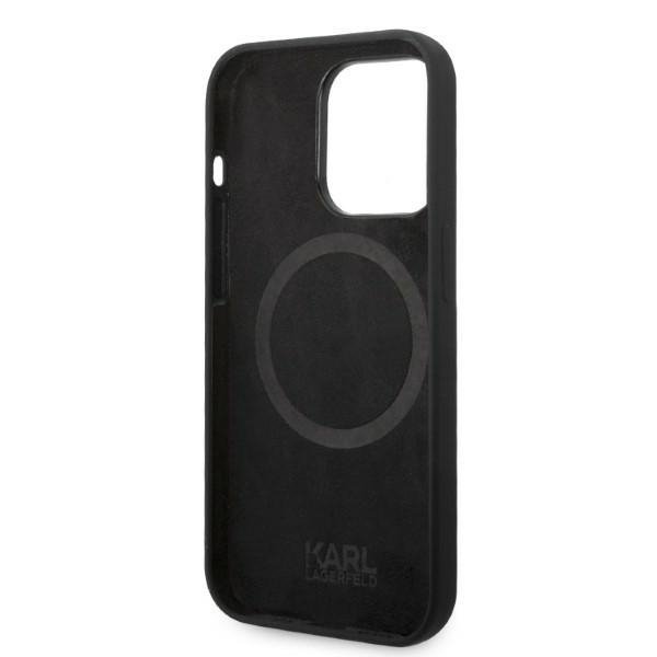 Karl Lagerfeld KLHMP14XSSKCK iPhone 14Pro Max 6,7&quot; hardcase czarny/black Liquid Silicone Karl & Choupette Magsafe