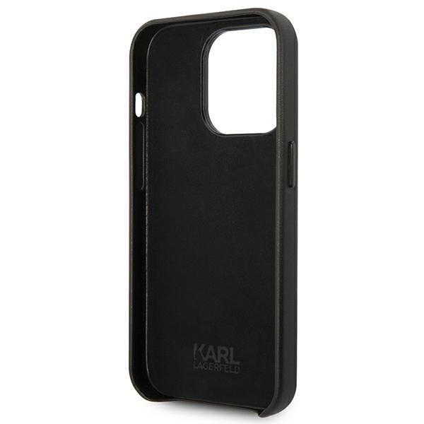 Karl Lagerfeld KLHCP14XFWHK iPhone 14Pro Max 6,7&quot; hardcase czarny/black Leather Perforated Logo