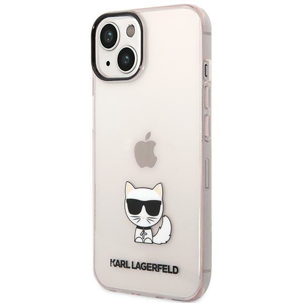 Karl Lagerfeld KLHCP14MCTTRI iPhone 14 Plus / 15 Plus 6,7&quot; hardcase różowy/pink Transparent Choupette Body