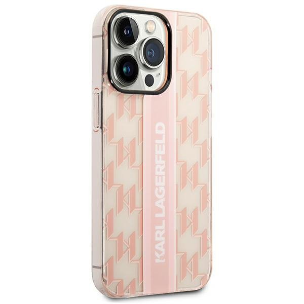 Karl Lagerfeld KLHCP14LHKLSPCP iPhone 14 Pro 6,1&quot; hardcase różowy/pink Mono Vertical Stripe