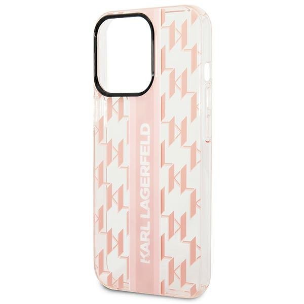 Karl Lagerfeld KLHCP14LHKLSPCP iPhone 14 Pro 6,1&quot; hardcase różowy/pink Mono Vertical Stripe