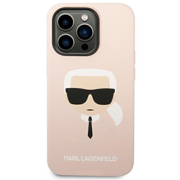 Karl Lagerfeld KLHCP14LSLKHLP iPhone 14 Pro 6,1&quot; hardcase różowy/pink Silicone Karl`s Head