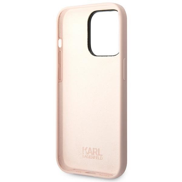 Karl Lagerfeld KLHCP14XSLKHLP iPhone 14 Pro Max 6,7&quot; hardcase różowy/pink Silicone Karl`s Head