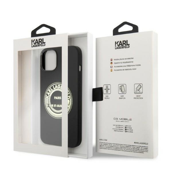 Karl Lagerfeld KLHCP14SSRSGRCK iPhone 14 / 15 / 13 6,1&quot; hardcase czarny/black Silicone RSG