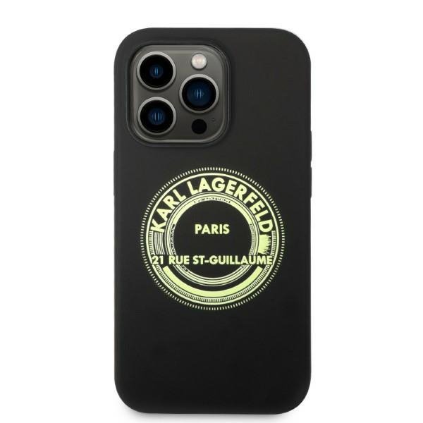 Karl Lagerfeld KLHCP14XSRSGRCK iPhone 14 Pro Max 6,7&quot; hardcase czarny/black Silicone RSG