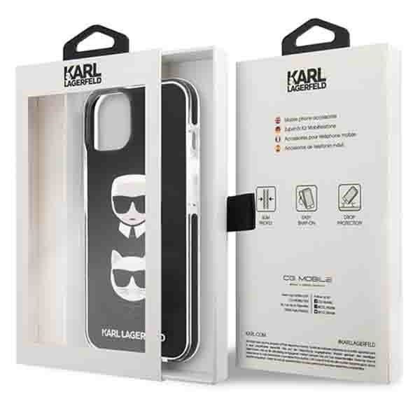 Karl Lagerfeld KLHCP13MTPE2TK iPhone 13/ 14 / 15 6,1&quot; hardcase czarny/black Karl&Choupette Head