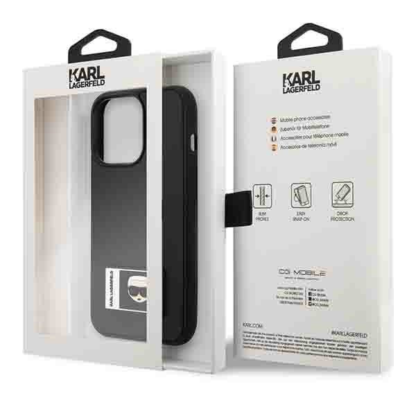 Karl Lagerfeld KLHCP13L3DKPK iPhone 13 Pro / 13 6,1&quot; czarny/black hardcase Ikonik Patch