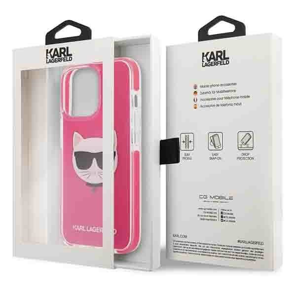 Karl Lagerfeld KLHCP13LTPECPI iPhone 13 Pro / 13 6,1&quot; hardcase fuksja/fuschia Choupette Head