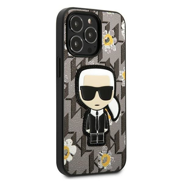 Karl Lagerfeld KLHCP13LPMNFIK1 iPhone 13 Pro / 13 6,1&quot; szary/grey Flower Ikonik Karl